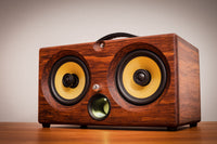 Thumbnail for Best airplay speaker 2015 review wifi bluetooth speakers aptx new latest ultimate coolest speakers available wood solid woods wooden vintage hipster audiophile tk2050 sta508 sta516 tripath amplifier guitar amplifier HD sound music high resolution Thodio