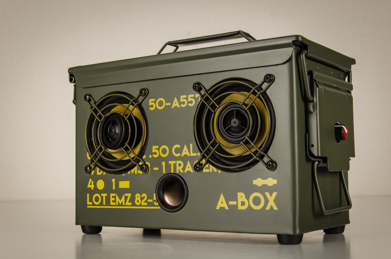 best bluetooth speaker 2017 review ammo can speaker boombox outdoor waterproof wifi army ammobox speakers camping tailgating portable powerful custom original Thodio A-BOX