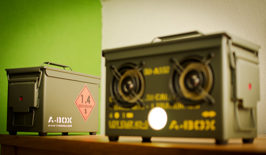 50 CAL A-BOX™ The Original Ammo Can Speaker – Thodio - Iconic Wireless  Speakers