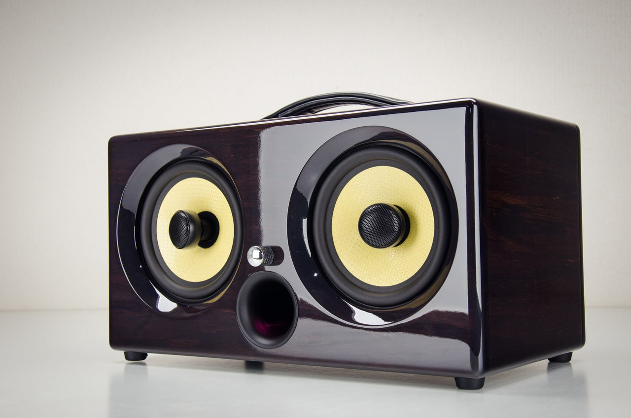 best wireless bluetooth speaker review audiophile new bamboo wood handmade kevlar softdome portable multi-room sonos bluesound sonus faber mark levinson
